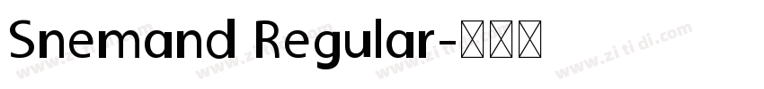 Snemand Regular字体转换